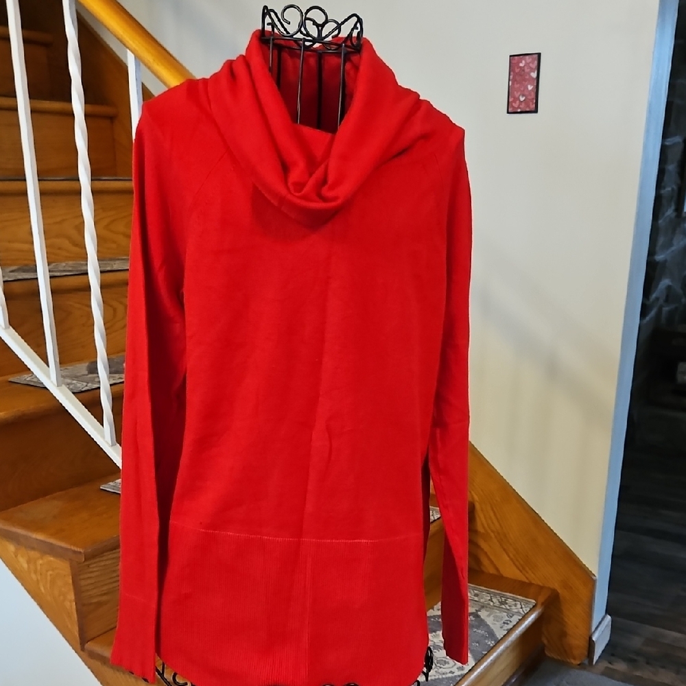 👚Raya Red Cowl Neck Sweater